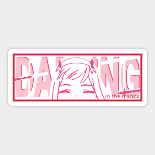 DITF1 Zero Two Smile Darling in the Franxx Season 2 Anime Eyes Characters Logo Wallpaper 002 Horn Hairband Minimalist Car Bumper Slap x Animangapoi August 2023 Sticker